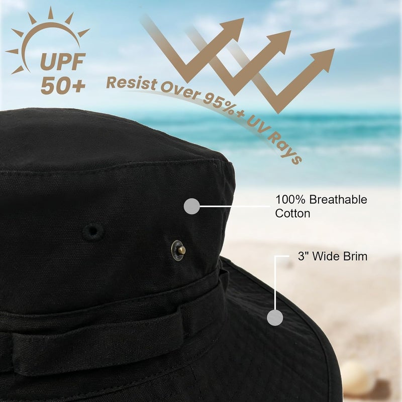 Phaiy Bucket Hat Wide Brim UV Protection Sun Hat Boonie Hats Fishing Hiking Safari Outdoor Hats for Men and Women - Image 2
