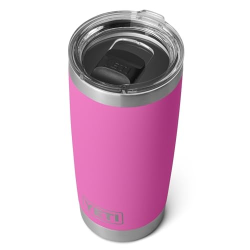 YETI Rambler 20 oz Tumbler, Stainless Steel, Vacuum Insulated with MagSlider Lid, Wildflower Fuchsia - Image 1