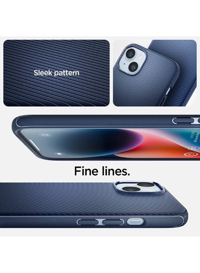 Color Fans Mag Armor MagFit Designed for iPhone 14 Case Military-Grade Protection Compatible with MagSafe - Navy Blue - Image 3