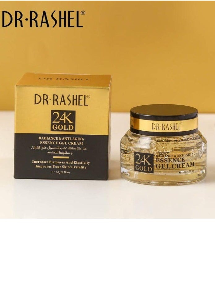 DR. RASHEL 24K Gold Radiance And Anti-Aging Essence Gel Cream 50Grams  - Image 3
