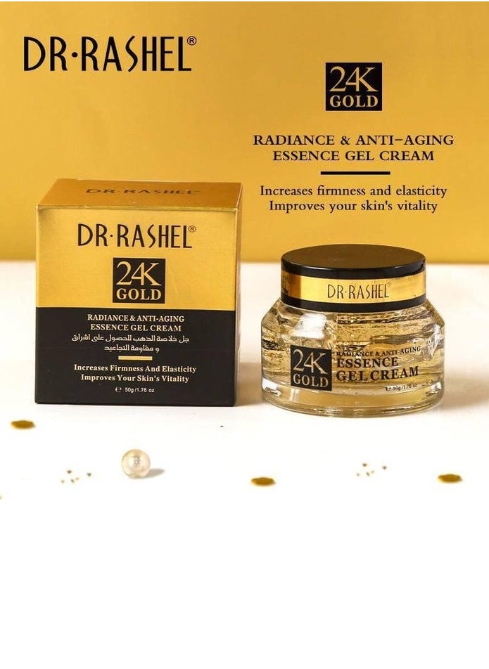 DR. RASHEL 24K Gold Radiance And Anti-Aging Essence Gel Cream 50Grams  - Image 4