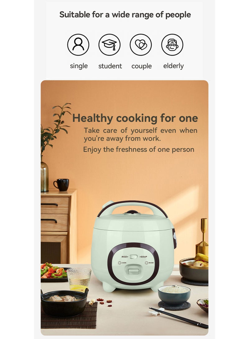 SYXUMLKLS طباخ أرز وسخان مع وعاء داخلي غير لاصق، 1.8 لتر، سهل الاستخدام لصنع الأرز اللزج - Image 4