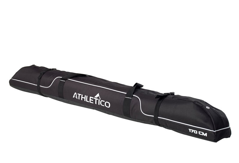 Athletico Diamond Trail Padded Ski Bag - Single Ski Travel Bag to Transport Skis (Black, 170cm) - Image 1