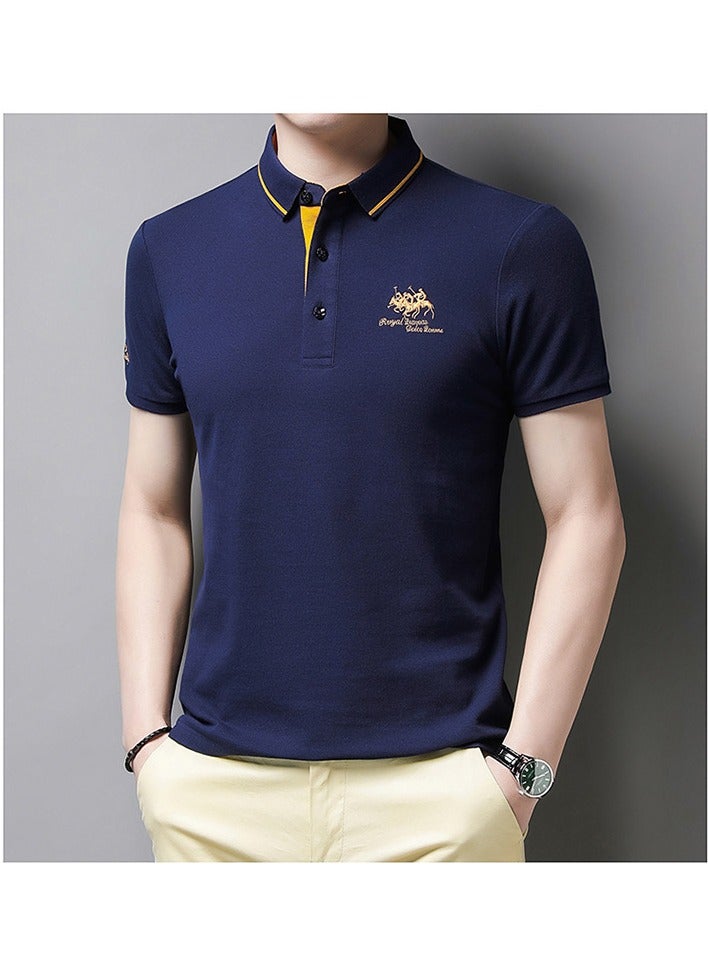 POLO Embroidered Pure Cotton Hot Selling Men's Polo Shirt  Autumn And Winter Long Sleeved Breathable Casual Slim Fit Top - Image 2