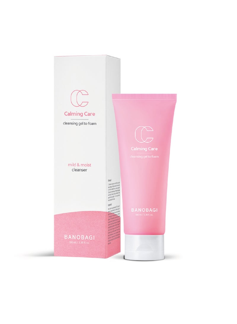 Banobagi Calming Care Cleansing Gel to Foam 100ml skin cleanser for oily skin, all skin types Gentle Korean Skincare Face Wash for Cleansing Routine Non-Irritating Cleanser for Face with Hydrating Formula  - Image 1