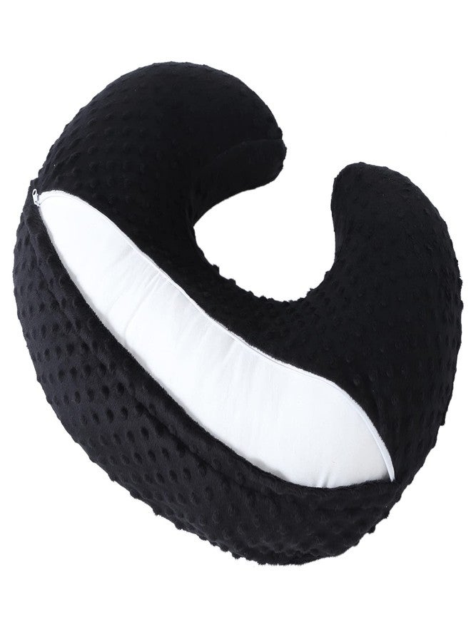 DONOMILO Nursing Pillow and Positioner Breastfeeding and Bottle Feeding, Propping Baby, Tummy Time, Sitting Support for Baby Boy and Baby Girl, with Removable Dots Cover (Black) - Image 5