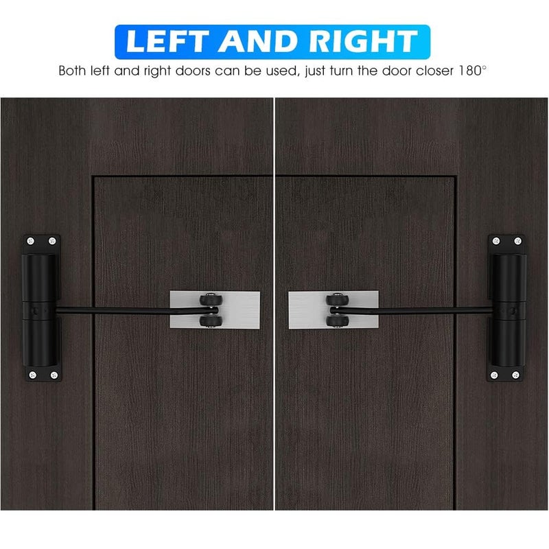 SEVENSPACE Door Closer Zinc Alloy Automatic Safety Spring Door Closer Adjustable Closing Door Hinge Quiet Door Closer for Wooden Door Metal Door Security Door - Image 4