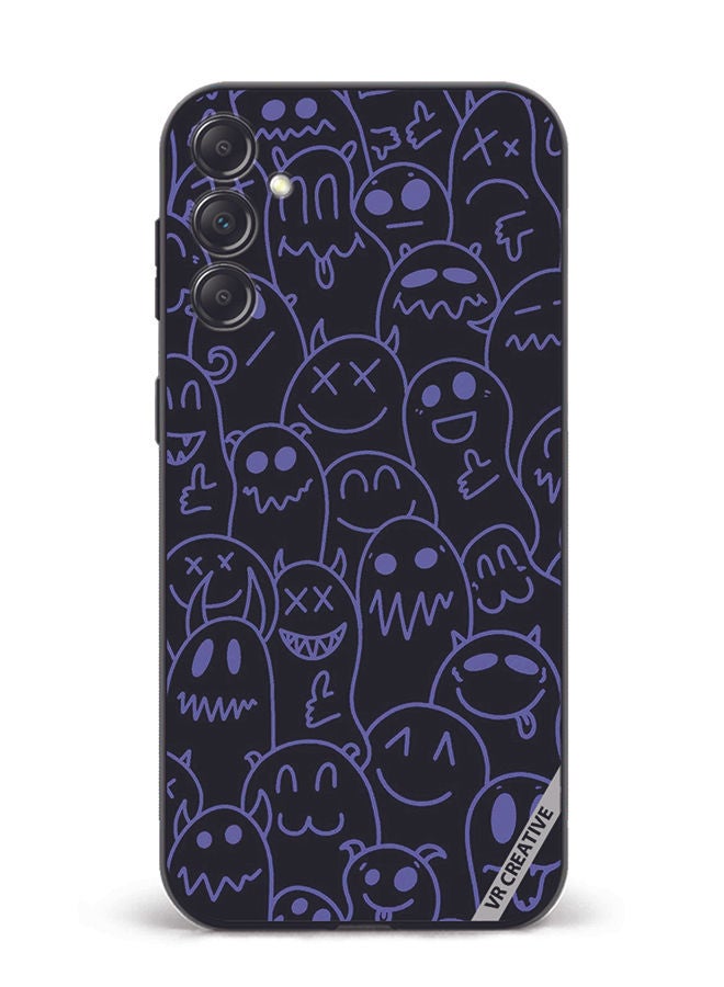 VR CREATIVE Protective Case Cover For Samsung Galaxy M14 Halloween Design Multicolour - Image 1