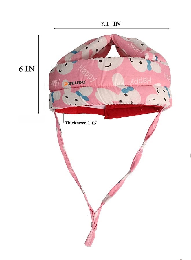 PSEUDO Baby Helmet Toddler Head Protector Adjustable Headguard Protective Helmet (Happy Pink) - Image 5