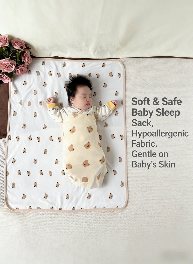 Pure Cotton Double Gauze Baby Swaddle Blanket 80×75cm, Thin Summer Breathable Swaddling Wrap, Soft Skin-Friendly Moisture-Wicking Infant Nap Blanket, Anti-Startle Swaddle Towel for Newborn Boys Girls - Image 2