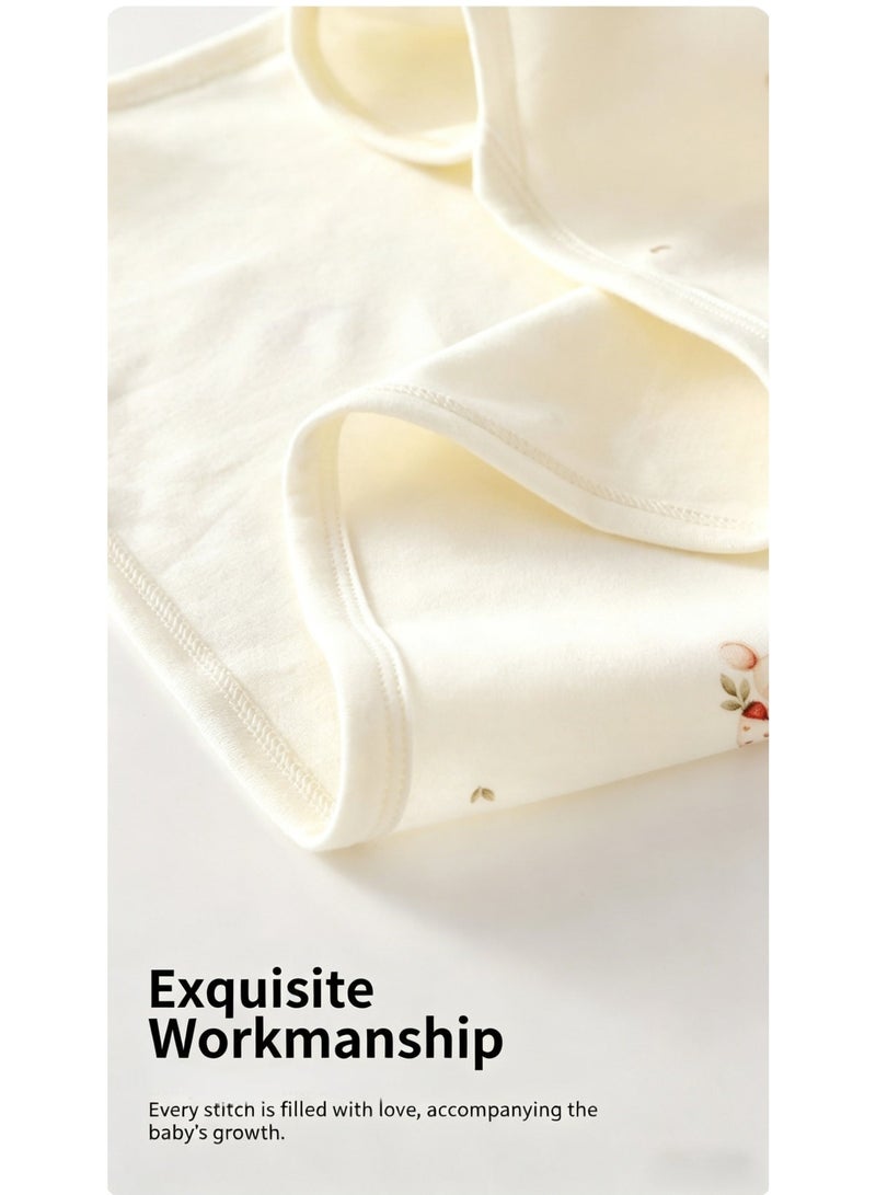 Pure Cotton Double Gauze Baby Swaddle Blanket 80×75cm, Thin Summer Breathable Swaddling Wrap, Soft Skin-Friendly Moisture-Wicking Infant Nap Blanket, Anti-Startle Swaddle Towel for Newborn Boys Girls - Image 4