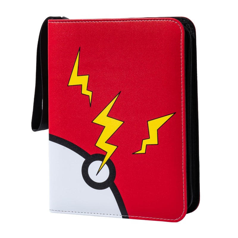 Awedsu Collectible Trading Card Albums,Collectible Trading Card Protective Sleeves,Card Binder 4-Pocket,400 Pockets Card Case Holder for TCG, Sports Card. (Dark Red) - Image 1