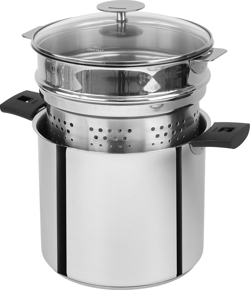 Cristel Pasta Basket, 7 quart, Silver - Image 3