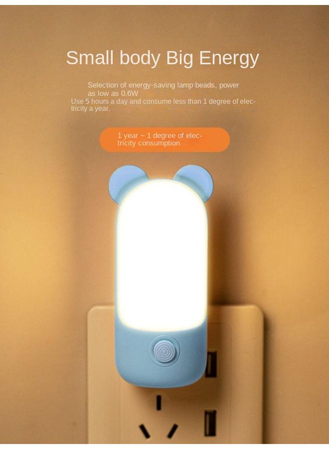 Bluejw LED Night Light Plug-in Bedroom Sleep Lamp Bedside Lamp Light Control Induction Lamp Baby Feeding Children Eye Protection Desk Lamp - Image 4