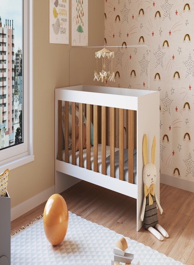 ART IN MOVEIS Baby Crib Wood/white color 132.6x79.4x63cm  - Image 1