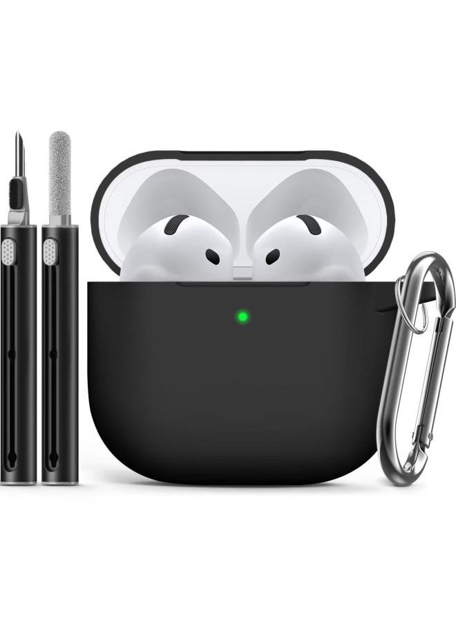 Generic - Suitable For Airpods Protective Cover Apple Bluetooth Earphone Shell Plus Cleaning Pen Suit-Color:White-Model:airpods 4 - Image 1