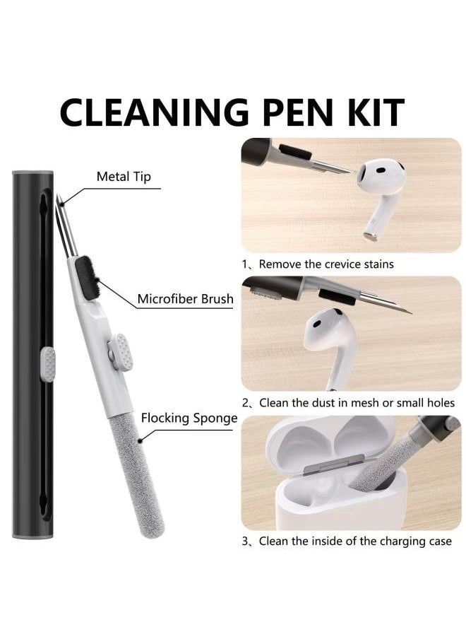 Generic - Suitable For Airpods Protective Cover Apple Bluetooth Earphone Shell Plus Cleaning Pen Suit-Color:White-Model:airpods 4 - Image 1