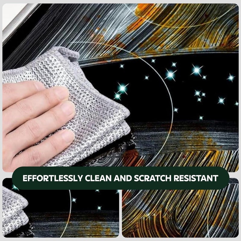 MIORAH Dish Washing Cloth | Non-Scratch Scrubber for Kitchen | Steel Wire Dish Cloth for Utensils & Vessels - Image 4