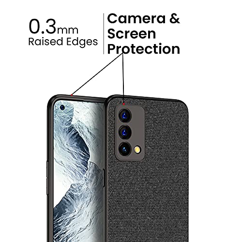 Kapa PC+Cloth Soft Full Fabric Protective Protective Case Back Cover for Realme Gt Master (Black) - Image 4