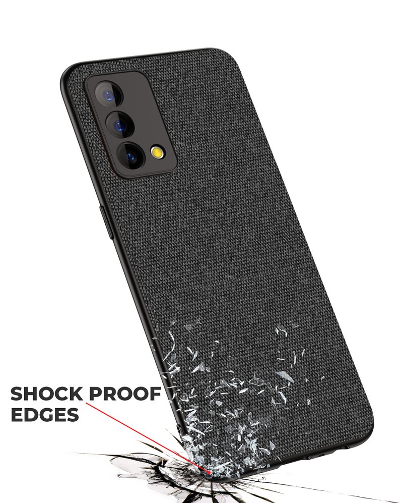 Kapa PC+Cloth Soft Full Fabric Protective Protective Case Back Cover for Realme Gt Master (Black) - Image 5
