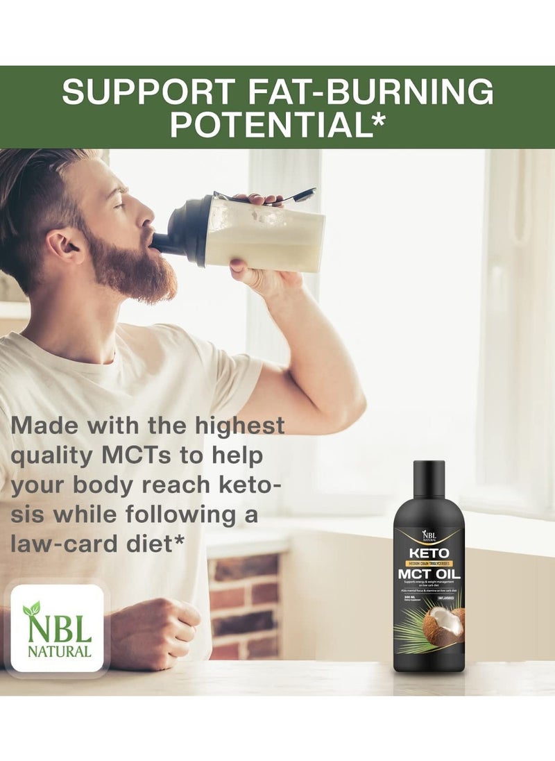 NBL Natural Organic MCT Oil from Coconut Keto Fuel for The Brain and Body 300ml  - Image 5