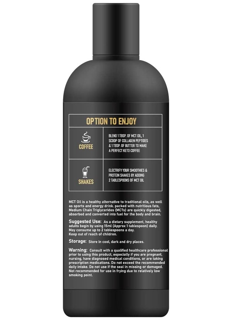 NBL Natural Organic MCT Oil from Coconut Keto Fuel for The Brain and Body 300ml  - Image 2