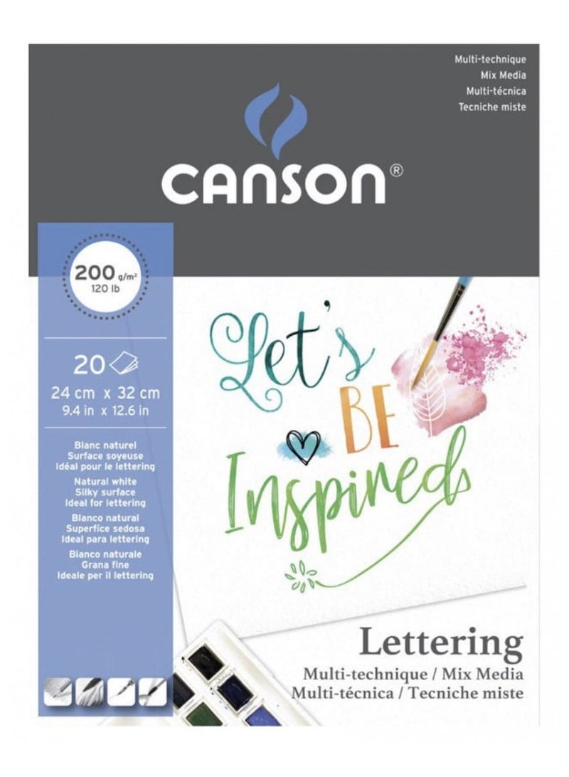 CANSON CANSON Lettering - Mix Media-24*32cm-200G - Image 1