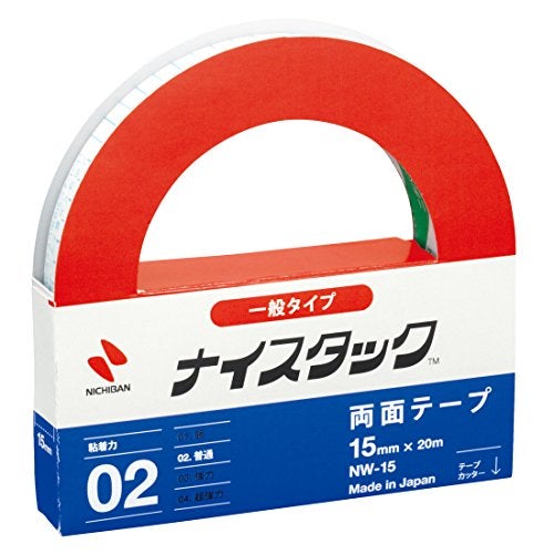 Nichiban 1 X NICHIBAN recycled paper double-sided tape NICETACK general type 15mm x 20m Shinji NW-15 (japan import) - Image 1