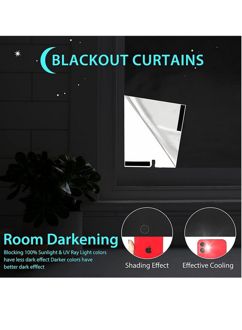 كابتن تيك ستائر الحجب المحمولة بملصقات لاصقة ذاتية للغرفة وغرفة الأطفال والعلية. طول الستار 200 سم وعرضها 145 سم. - Image 5