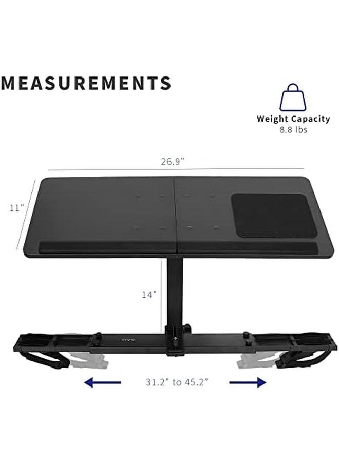 erorex - Universal Wooden Laptop Treadmill Desk Adjustable Ergonomic Notebook Mount Stand For Treadmills Includes Mouse Pad And Wrist Support Stand Tdml4 - Image 1