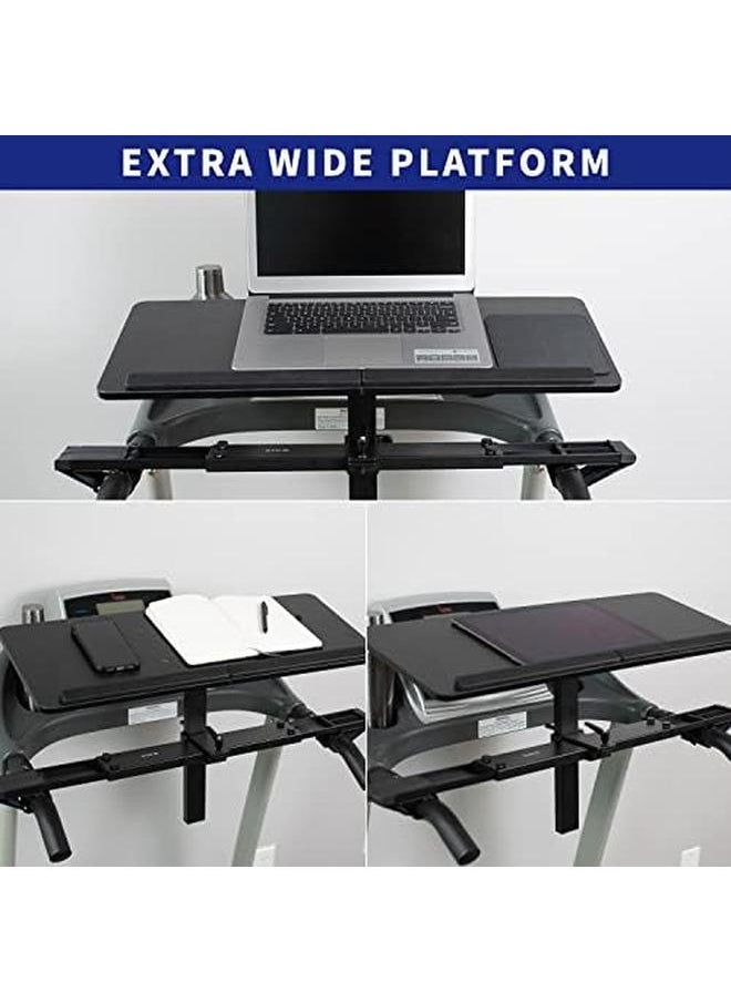 erorex - Universal Wooden Laptop Treadmill Desk Adjustable Ergonomic Notebook Mount Stand For Treadmills Includes Mouse Pad And Wrist Support Stand Tdml4 - Image 1