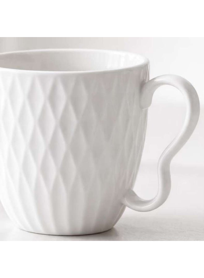Pan Home 4-Piece White Porcelain Mug Set with Tree - Image 3