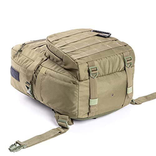 Tripole Captain 25 Litres Tactical Laptop Backpack with MOLLE Webbing and Carabiner – Travel, Outdoor & Daily Use (Olive Green) - Image 5