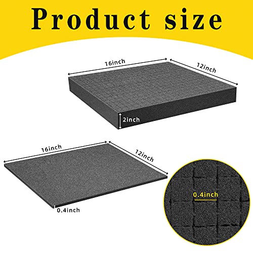 DECOHS 4 PCS Pick Apart Foam Insert- 2 Size Pick and Pluck Foam- Pluck Pre Cube Sheet Foam with Bottom Use for Board Game Box Cases Storage Drawer (Length 16 Inch) - Image 2