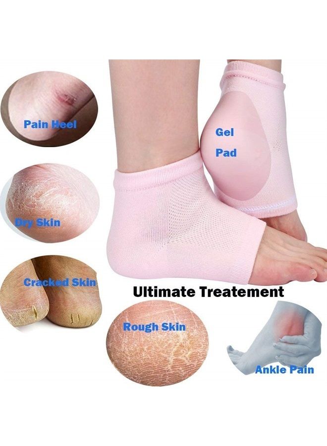 Codream Vented Moisturizing Socks Lotion Gel for Dry Cracked Heels, Spa Gel Socks Humectant Moisturizer Heel Balm Foot Treatment Care Heel Softener Compression 2 Pairs - Image 3