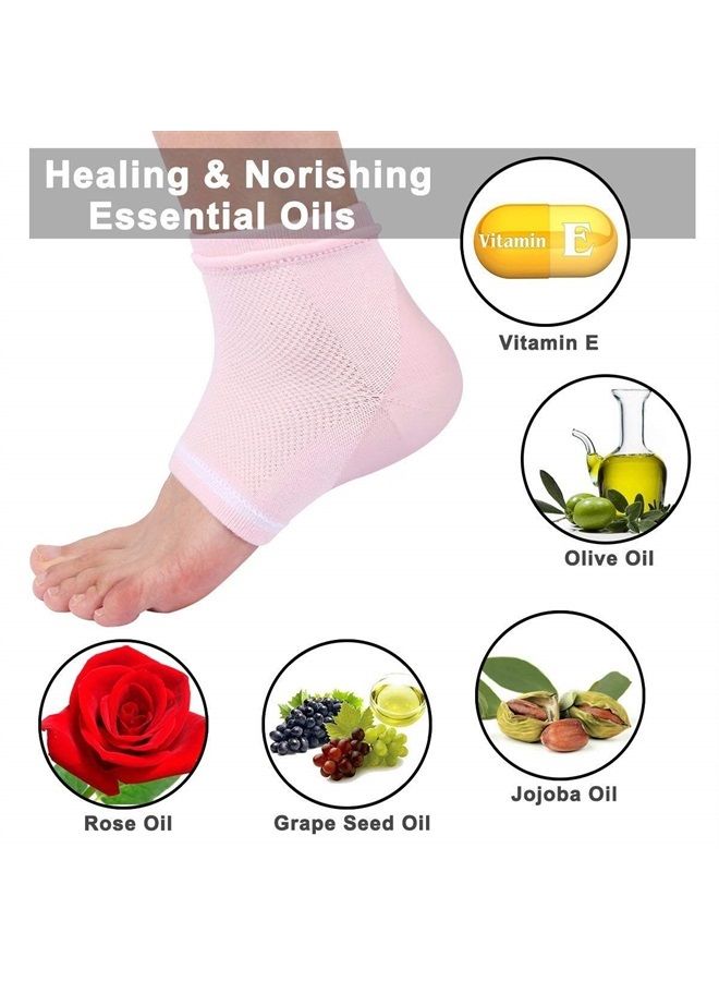Codream Vented Moisturizing Socks Lotion Gel for Dry Cracked Heels, Spa Gel Socks Humectant Moisturizer Heel Balm Foot Treatment Care Heel Softener Compression 2 Pairs - Image 4