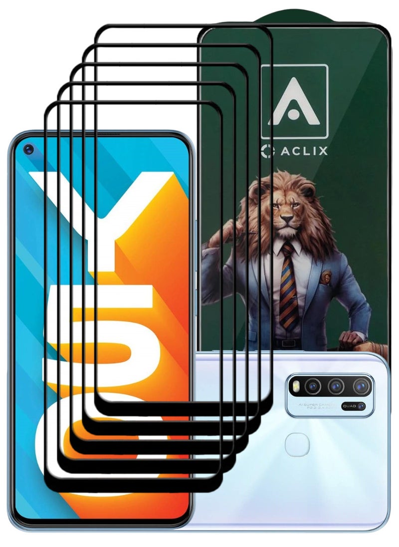 ACLIX 5 Pieces Antistatic ESD Dustproof Premium Quality High Definition Tempered Glass Screen Protector Designed For vivo Y50 - Image 1