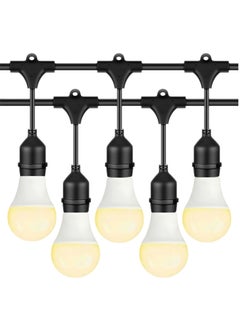 Next Life 33 FT Outdoor String Light with 20 Weatherproof Hanging Sockets and lamps, Heavy Duty Decorative Cafe Patio Lights for Garden  - Image 1