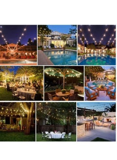 Next Life 33 FT Outdoor String Light with 20 Weatherproof Hanging Sockets and lamps, Heavy Duty Decorative Cafe Patio Lights for Garden  - Image 2