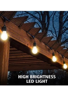 Next Life 33 FT Outdoor String Light with 20 Weatherproof Hanging Sockets and lamps, Heavy Duty Decorative Cafe Patio Lights for Garden  - Image 3