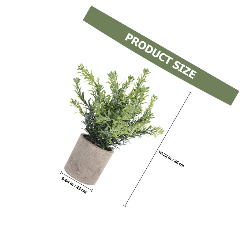 🌱 نباتات صناعية خضراء واقعية في أواني ريفية لتزيين المنزل - Image 2
