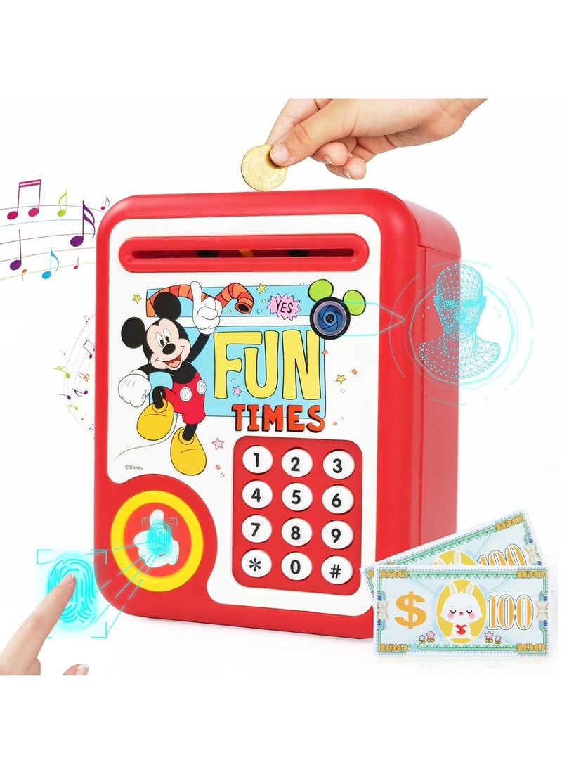 Barakah Electronic Piggy Bank Money Bank ATM Bank Machine Face Recognition Fingerprint Unlocking Music Player Animal Sounds Mini Piggy Bank Children's Toys Christmas Birthday Gifts - Image 1