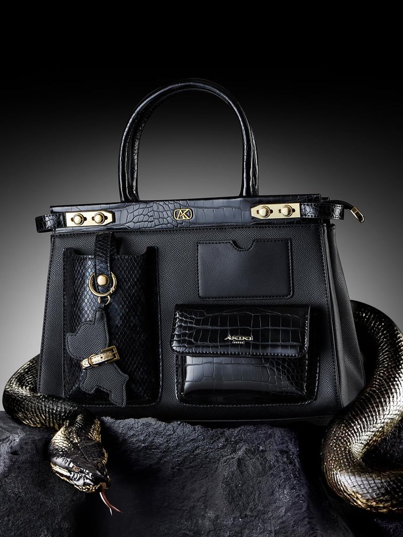 Akiki London Women's Southall Satchel Bag | Satchel Handbag for Work | Ladies Purse | Stylish Shoulder Bag | Gift for Women - Image 4