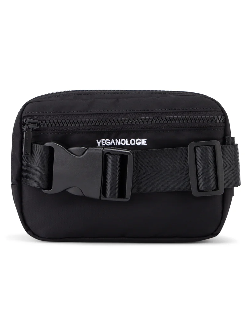 Veganologie Echo Everyday Belt Bag in Black Made from 2.9 Recycled Plastic Bottles