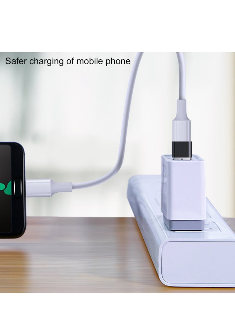 ماركة غير محددة - 4 (حزمة) محول USB C أنثى إلى USB ذكر من النوع C إلى USB A، محول كابل شاحن، متوافق مع iPhone 11 12 Pro Max، iPad 2020، Samsung Galaxy Note 10 S20 Plus S20 Ultra، Google Pixel 4 3 2 XL (أسود) - Image 1