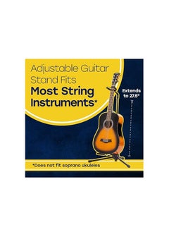 HOLA Music Guitar Stand - Collapsible Tripod Travel Guitar Rack w/Padded Neck for Bass, Acoustic, Electric Guitars - Pack of 1 Tripod  - Image 2