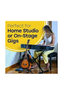 HOLA Music Guitar Stand - Collapsible Tripod Travel Guitar Rack w/Padded Neck for Bass, Acoustic, Electric Guitars - Pack of 1 Tripod  - Image 3