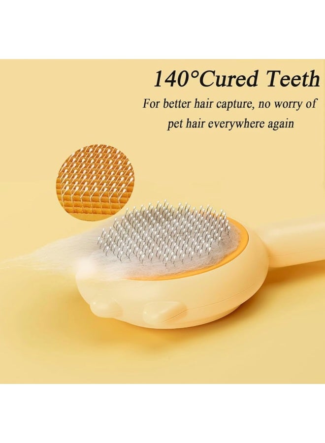 Pet grooming brush for cats and dogs to remove loose hair and clean fur, a professional detangling tool for short and long hair, ideal for reducing shedding and smoothing the coat. - Image 4