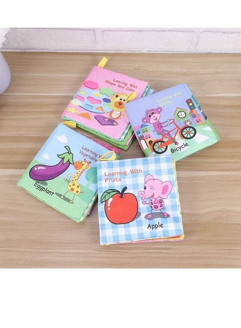 NIBEMINENT 4Pcs Baby's Cloth Book Fabric Educational Books - Image 1