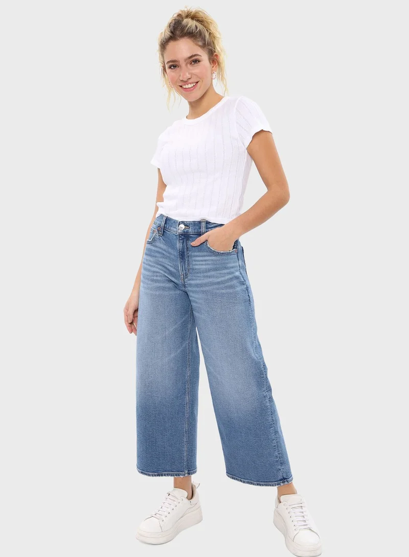 American Eagle Wide Leg Crop Jeans